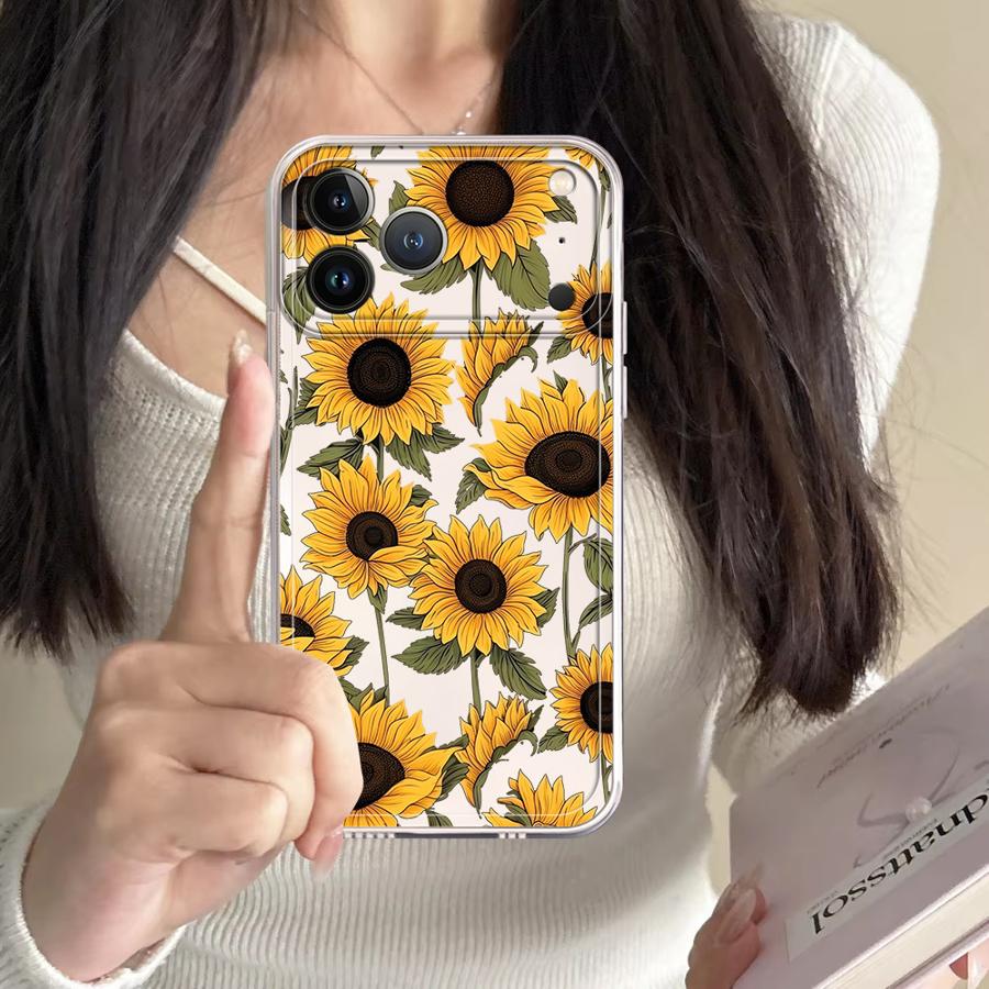 Funda con Diseño de Girasoles  - Phone Case Clear reseña y precio