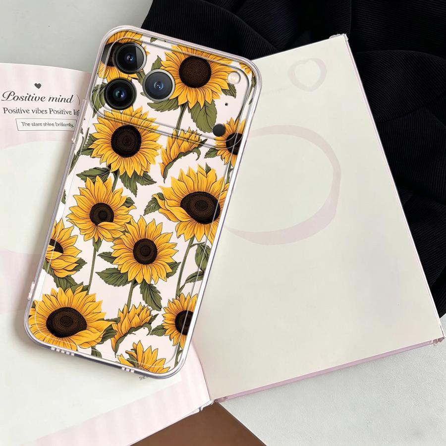 Funda con Diseño de Girasoles  - Phone Case Clear reseña y precio