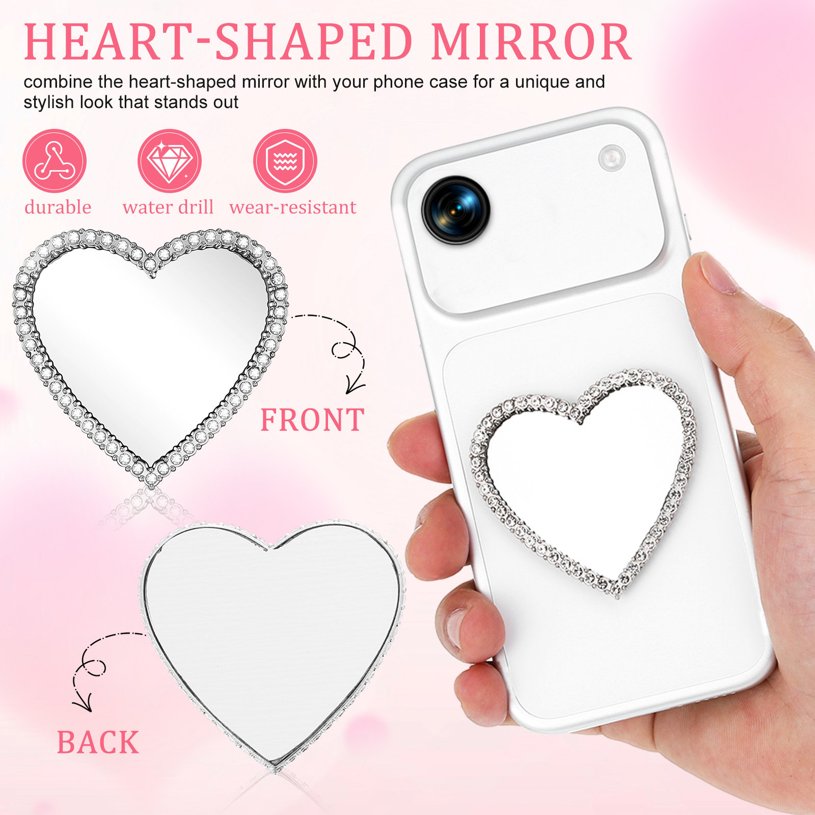 6 Espejos Decorativos con Form - Phone Accessories For Girls reseña y precio